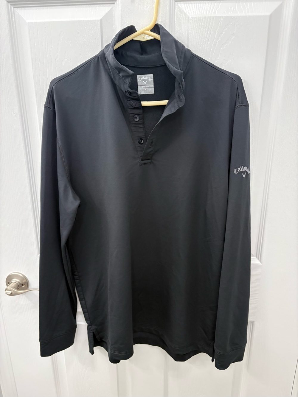 Callaway Men's Black Performance Long-Sleeve Golf Polo
